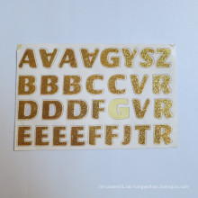 AZ Words selbstklebende Buchstaben benutzerdefinierte Mini-Aufkleber, benutzerdefinierte Kristalle Alphabet Buchstaben Glitter Aufkleber